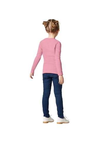 tectake Einfarbiges Langarm-Shirt für Kinder, rosa