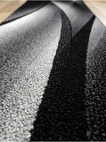 KADIMA DESIGN Teppich Kurzflor Waschbar Ombre INN Strapazierfähig OEKO-TEX in Schwarz