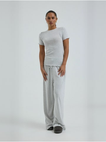 Seamless Basic T-Shirt Jacquard in Lt grey melange