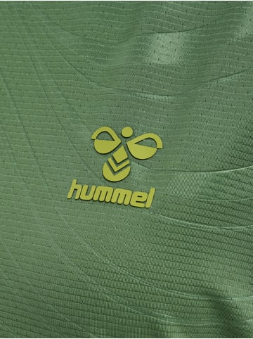 Hummel Hummel T-Shirt Hmlongrid Multisport Damen Atmungsaktiv Leichte Design Schnelltrocknend in MYRTLE/DARK CITRON