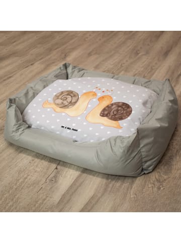 Mr. & Mrs. Panda Hundekorb Schnecken Liebe ohne Spruch in Grau Pastell