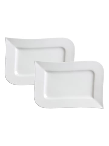 Ritzenhoff & Breker 2er Set Servierplatten Melodie 26 x 17 cm in weiß