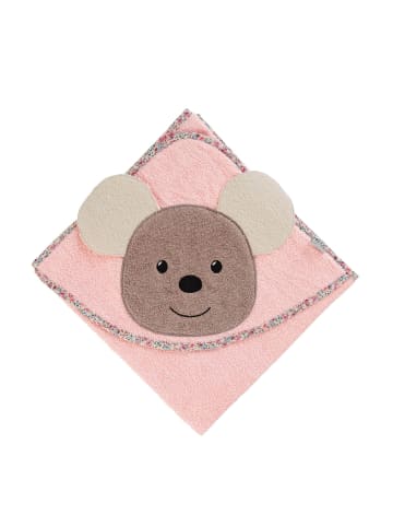 Sterntaler Motiv-Kapuzenbadetuch MAUS Mabel in zartrosa