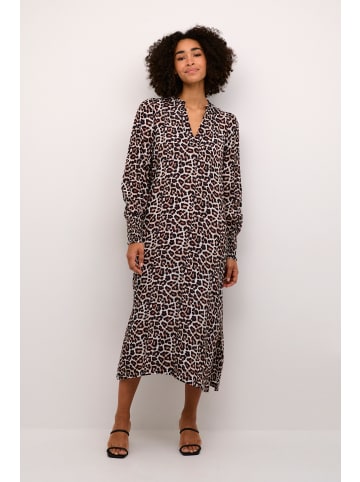 Kaffe Kleid KAdrylia in Feather Gray Leo Print