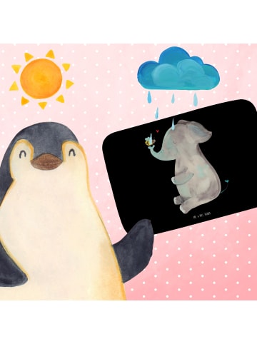 Mr. & Mrs. Panda Badezimmerteppich Elefant Biene ohne Spruch in Schwarz