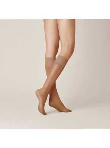 Kunert Feinkniestrümpfe Satin Look 20 transparenter Glanz in tan