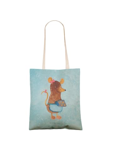 Mr. & Mrs. Panda Taschen Shopper Maus Kekse ohne Spruch in Eisblau