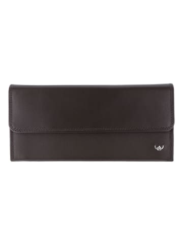 Golden Head Polo Geldbörse RFID Schutz Leder 19.5 cm in dunkelbraun