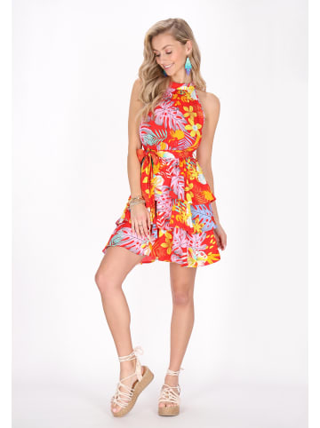 IZIA Women Dress in red multicolor
