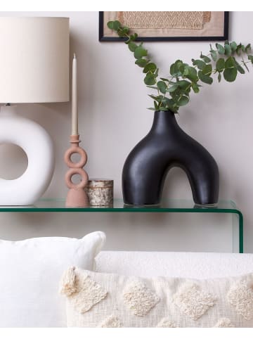 Beliani Blumenvase LAMIA in Schwarz - (W) 31 x (H) 30 x (L) 11 cm