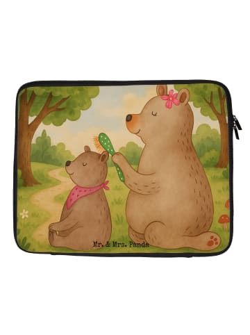 Mr. & Mrs. Panda Laptop Tasche Bär Kind Design ohne Spruch in Weiß