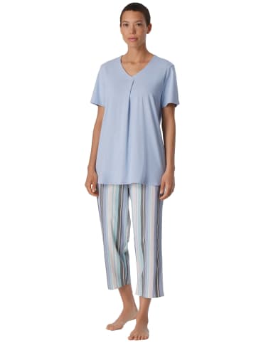 Schiesser Pyjama in Hellblau