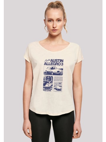 F4NT4STIC Long Cut T-Shirt British Motor Heritage Austin Blue Allegro 3 Car in Whitesand