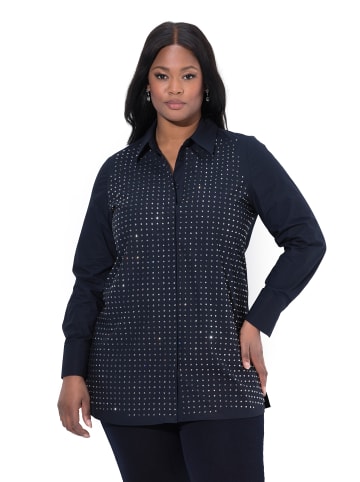 Ulla Popken Hemdbluse in dunkles marine