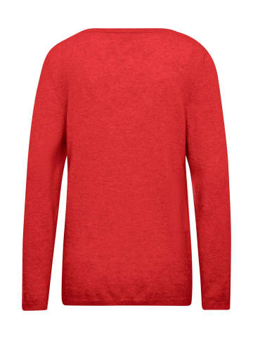 GOLDNER Feinstrickshirt mit U-Boot-Ausschnitt in hagebutte