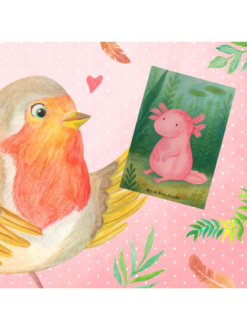 Mr. & Mrs. Panda Grußkarte Axolotl Niedlich Design ohne Spruch in Weiß