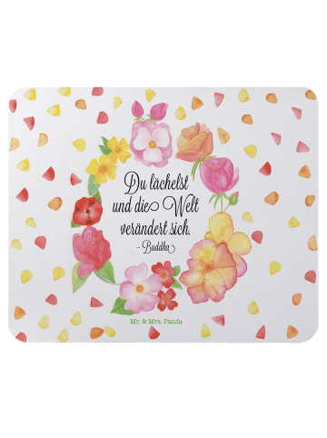 Mr. & Mrs. Panda Mousepad Du Lächelst mit Spruch in Bunt