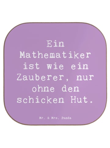 Mr. & Mrs. Panda Bierdeckel Spruch Mathematiker Magie mit Spruch in Lavendeltraum