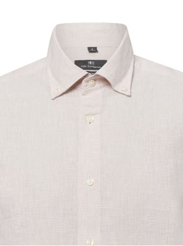 Nils Sundström Freizeithemd mit Leinen-Anteil in beige - 0004