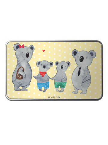 Mr. & Mrs. Panda Geschenkdose Koala Familie zwei ohne Spruch in Gelb Pastell