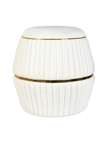 Kayoom Hocker Doric in elfenbein - gold