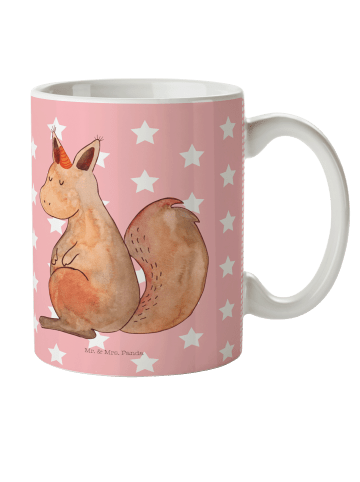 Mr. & Mrs. Panda Kindertasse Einhorn Glauben ohne Spruch in Rot Pastell