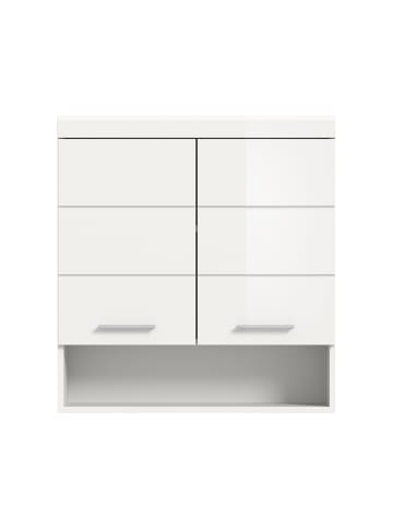xonox.home Hängeschrank in weiß/weiß hochglanz - (B) 74 x (H) 79 x (T) 24