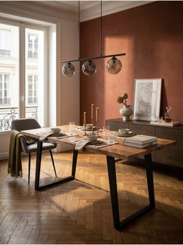 KADIMA DESIGN Esstisch Akazie mit Baumkante, Kompakt, Industrial Style
