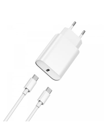 WIWU WIWU Wandladegerät Wi-U001 PD 20W 1x USB-C weiß + Kabel USB-C in Weiß