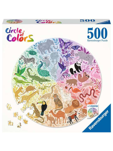 Ravensburger Ravensburger Erwachsenenpuzzle 500 Teile - Circle of Colors - Tiere in bunt