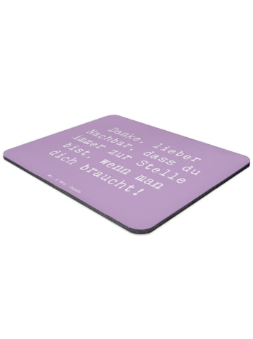 Mr. & Mrs. Panda Mousepad Spruch Danke Nachbar mit Spruch in Lavendeltraum