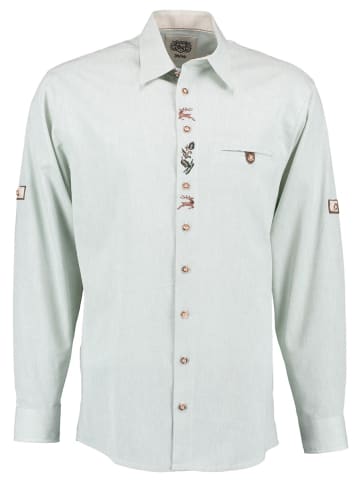 OS-Trachten Trachtenhemd Babuzi in mittelgrün