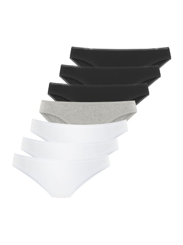 Vivance Brasilslip in schwarz, weiß, grau