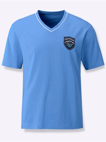 WITT WEIDEN Schlafanzug-Shirt in mittelblau