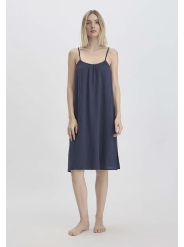 Hessnatur Musselin Nachthemd Relaxed in dunkelblau