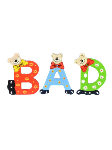 Playshoes Deko-Buchstaben "BAD" in bunt