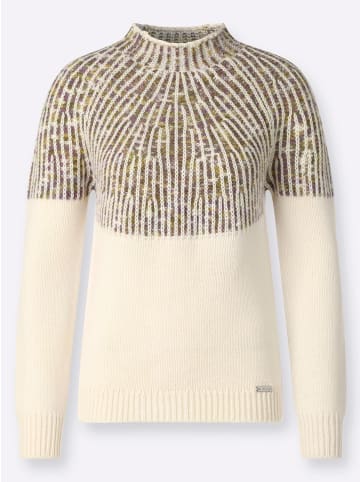 WITT WEIDEN Norwegerpullover in champagner-feige-gemustert