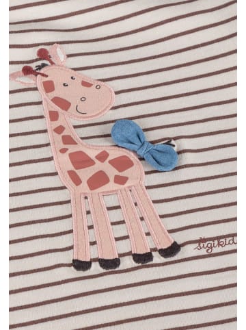 Sigikid T-Shirt Savanne in Creme-Braun geringelt