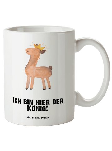 Mr. & Mrs. Panda Pott Lama König mit Spruch in Weiß
