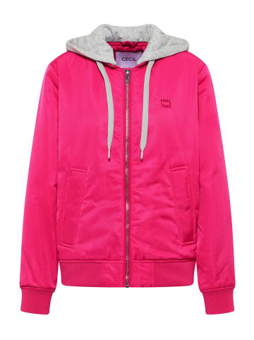Cecil Nylon Blouson mit abnehmbarer Kapuze in Beetroot Pink