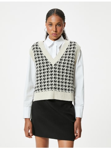 KOTON Sweater in Beige Gemustert