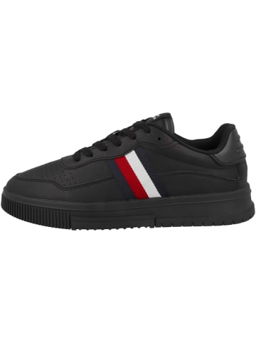 Tommy Hilfiger Sneaker low Supercup Leather Stripes in schwarz