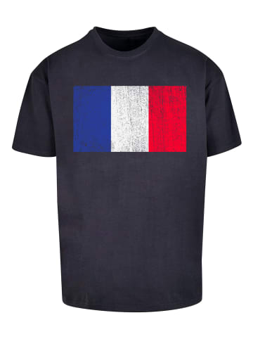 F4NT4STIC T-Shirt France Frankreich Flagge distressed in marineblau