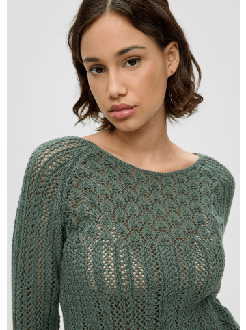 QS Strickpullover 3/4 Arm in Olive