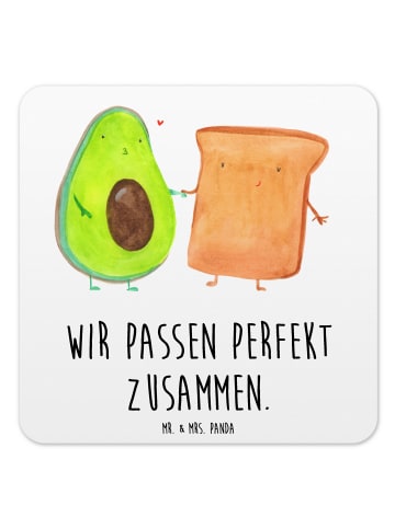 Mr. & Mrs. Panda Untersetzer Set Avocado Toast mit Spruch in Weiß