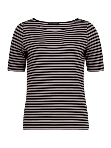 Betty Barclay Basic Shirt kurzarm in Taupe/Black