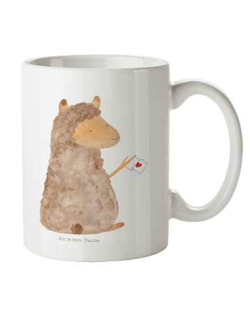 Mr. & Mrs. Panda Mehrwegbecher Alpaka Fahne ohne Spruch in Weiß