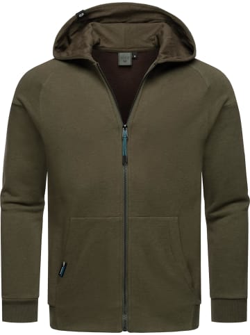 ragwear Kapuzensweatjacke Zenway in Dark Olive