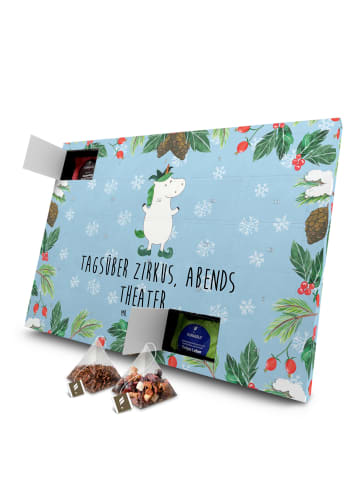Mr. & Mrs. Panda Adventskalender Einhorn Joker mit Spruch in Eisblau