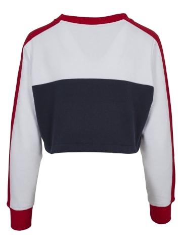 Urban Classics Sweater in navy/white/fire red